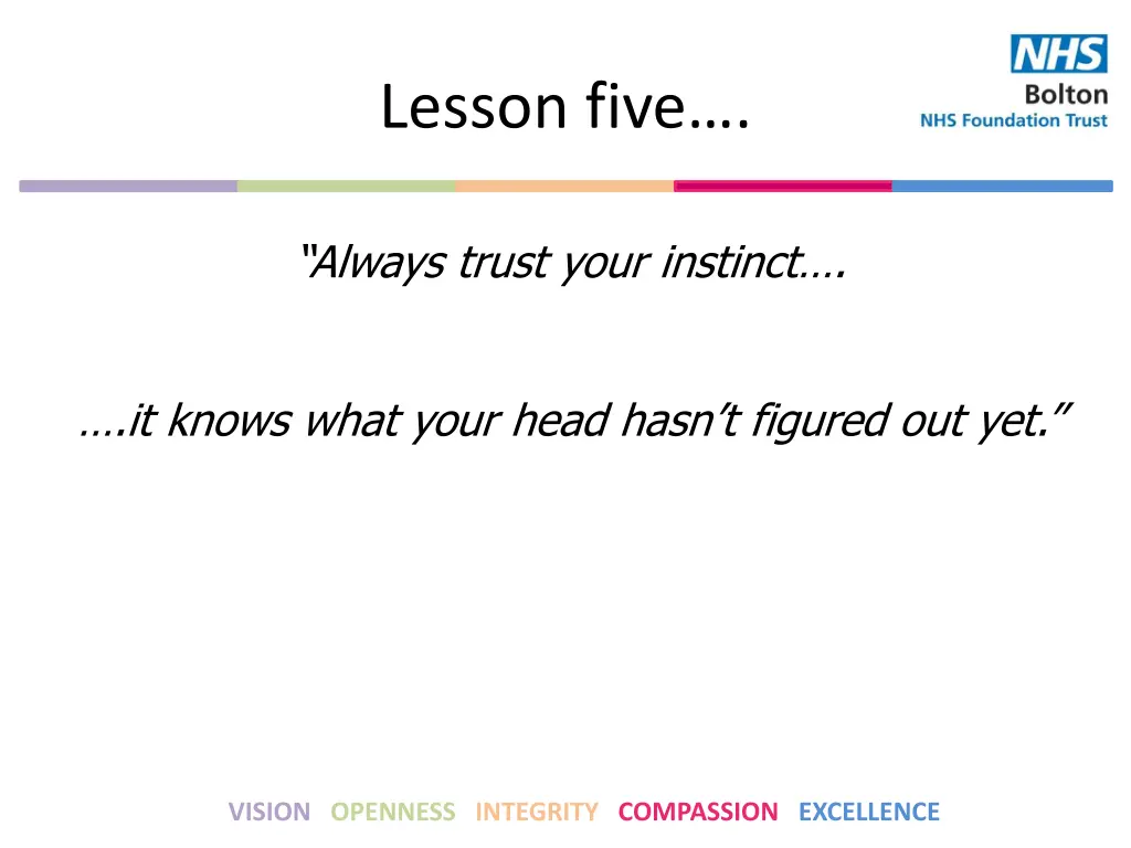 lesson five