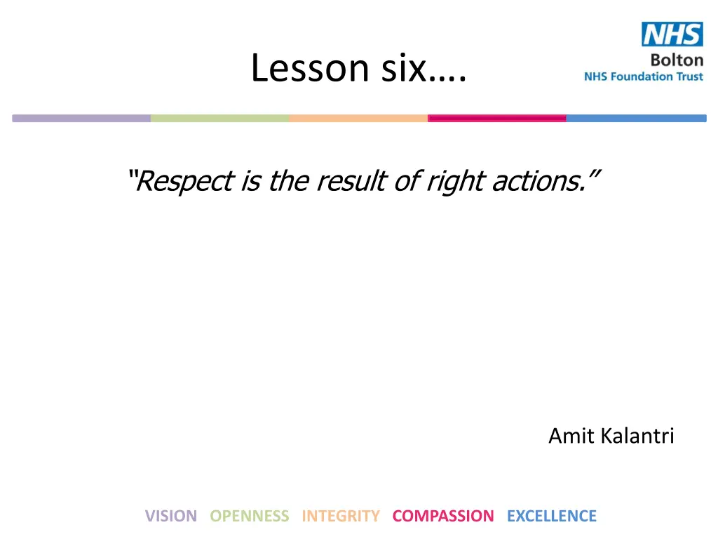 lesson six