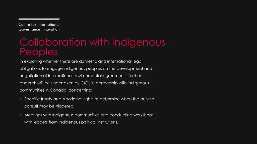 collaboration with indigenous peoples