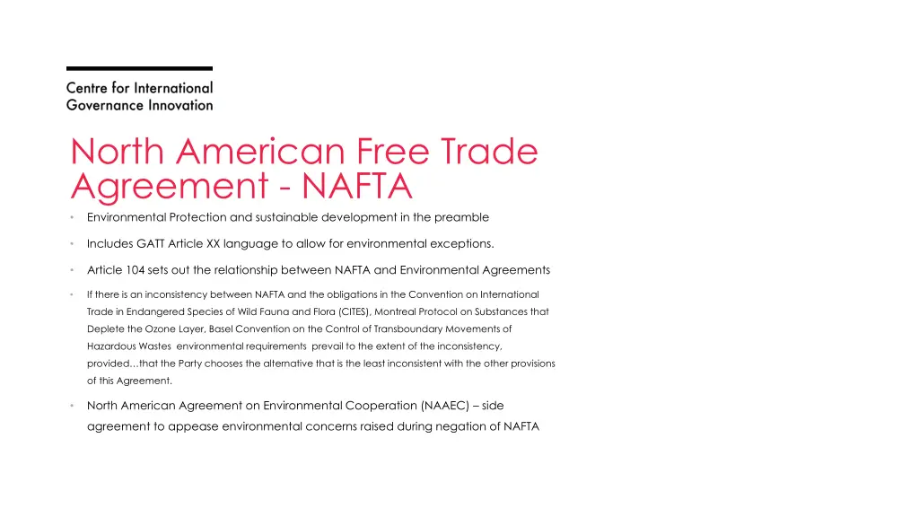 north american free trade agreement nafta