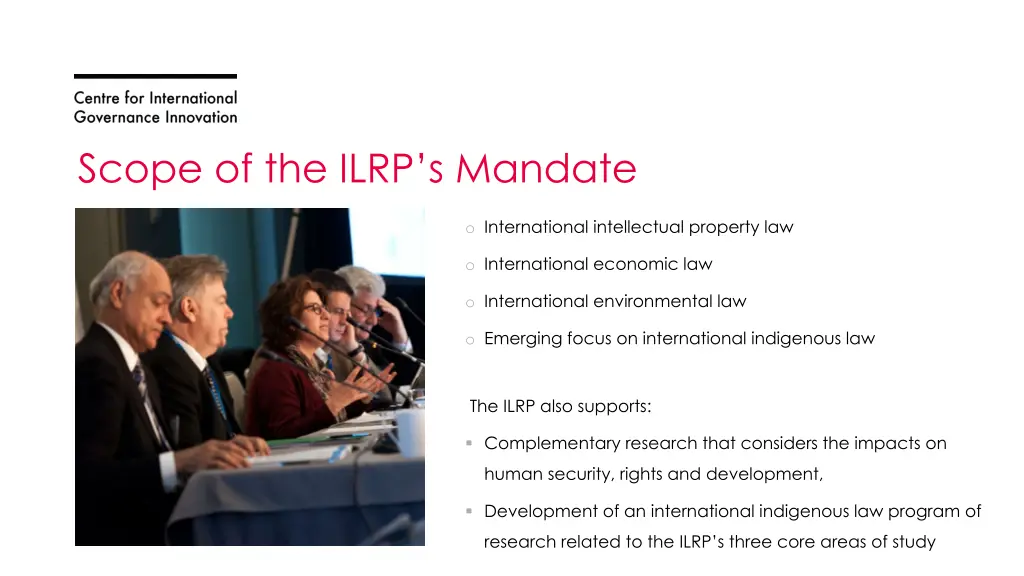 scope of the ilrp s mandate