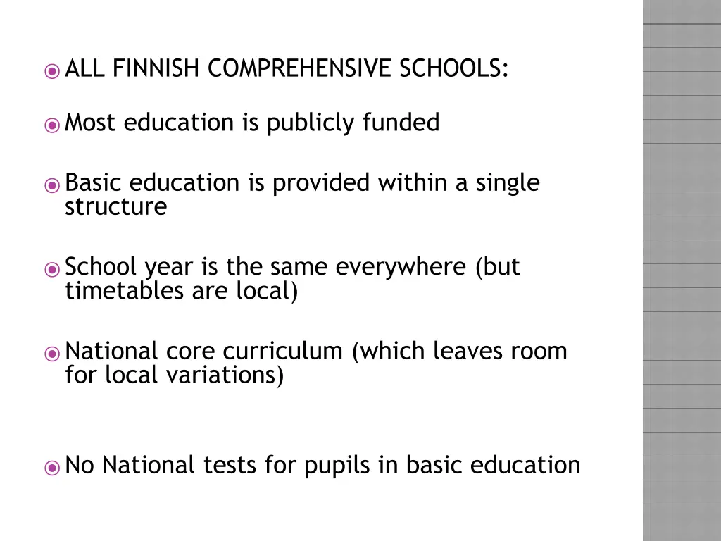 all finnish comprehensive schools