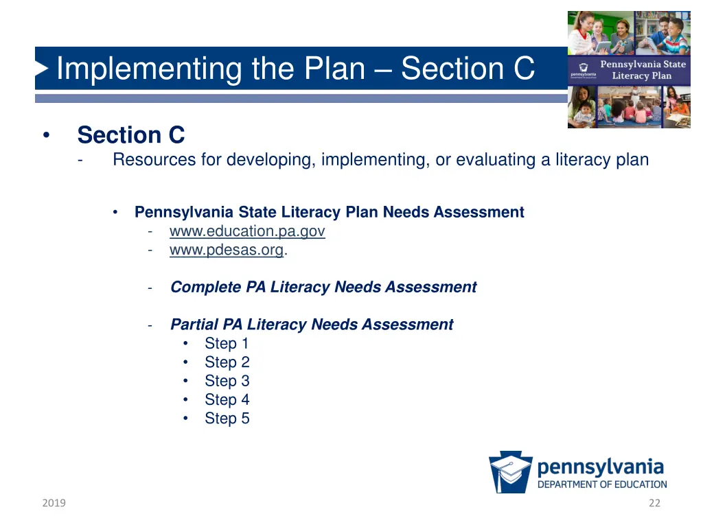 implementing the plan section c
