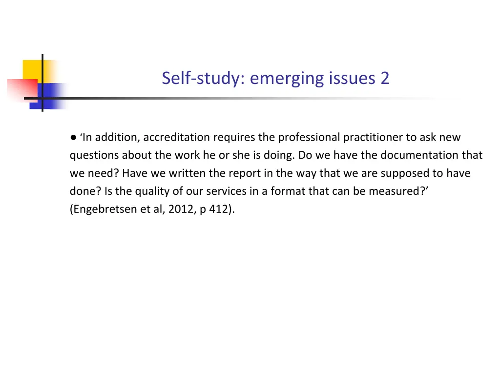 self study emerging issues 2
