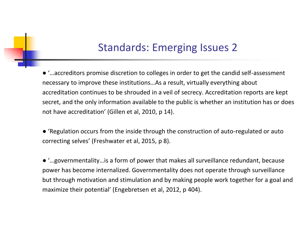 standards emerging issues 2
