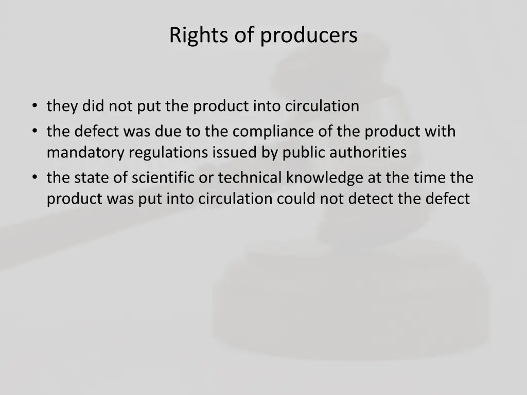 rights of producers