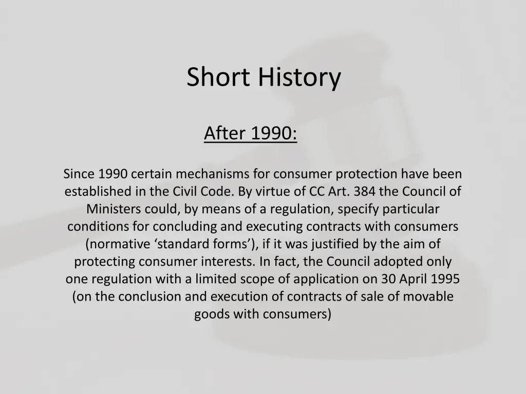 short history 1