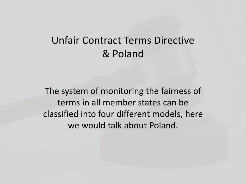 unfair contract terms directive poland