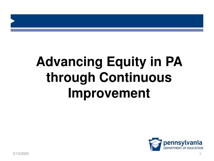 advancing equity in pa through continuous
