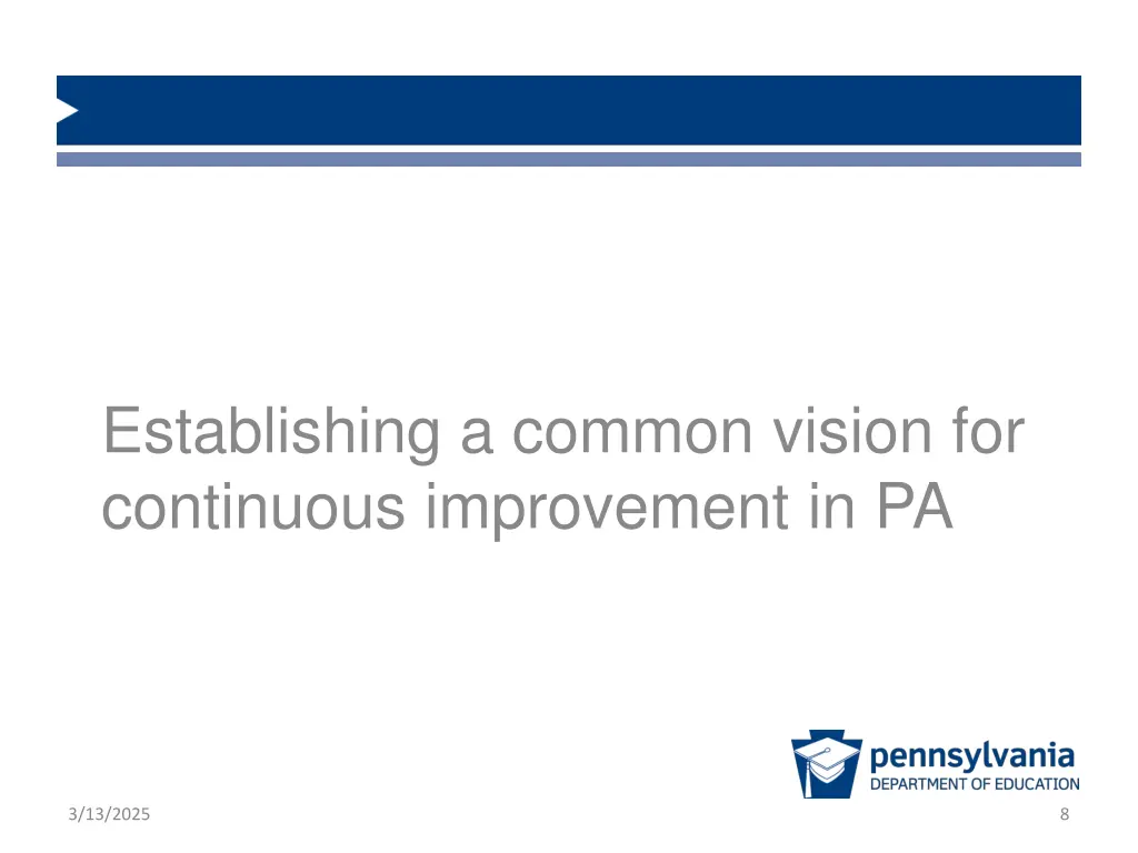 establishing a common vision for continuous