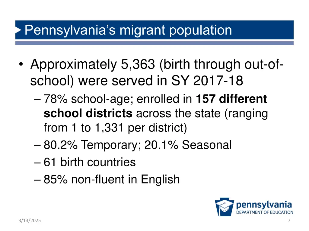 pennsylvania s migrant population