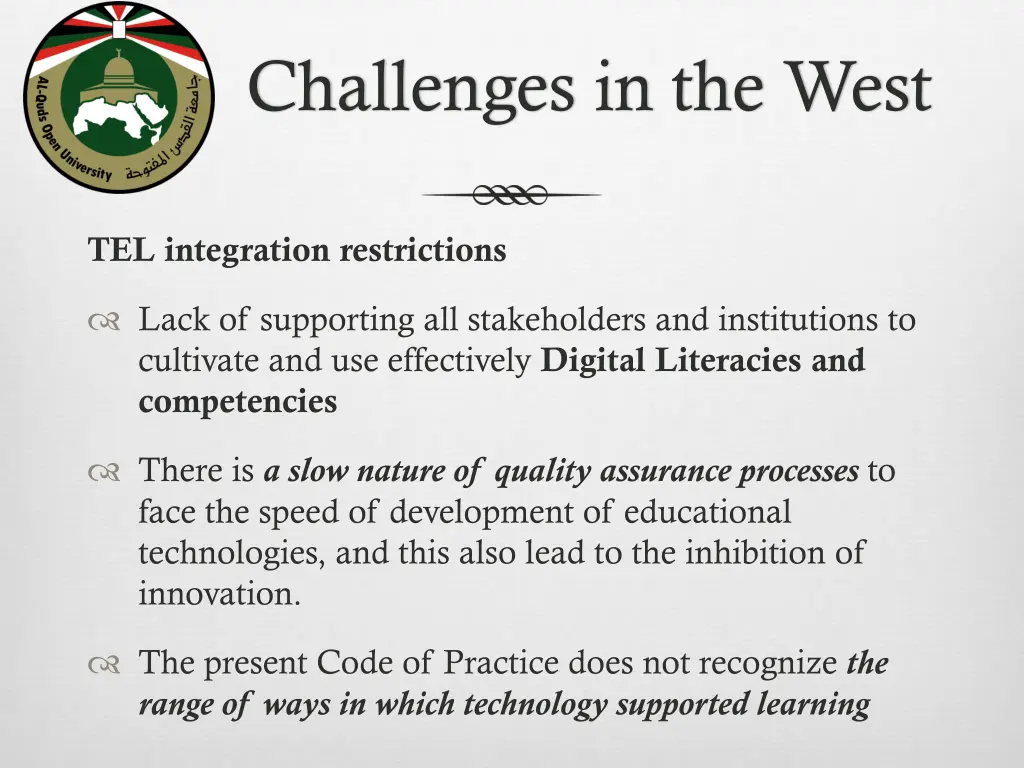 challenges in the west 2