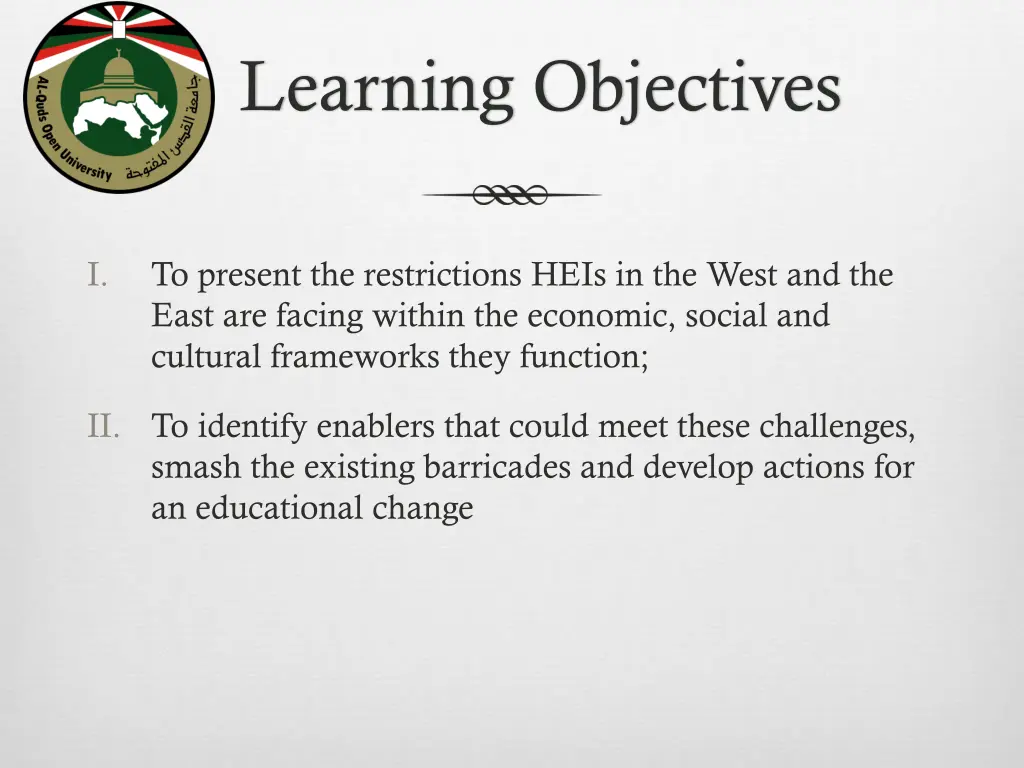 learning objectives