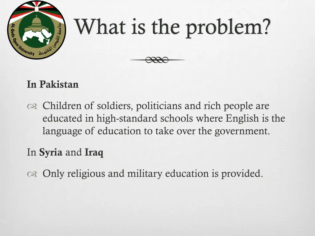 what is the problem 3