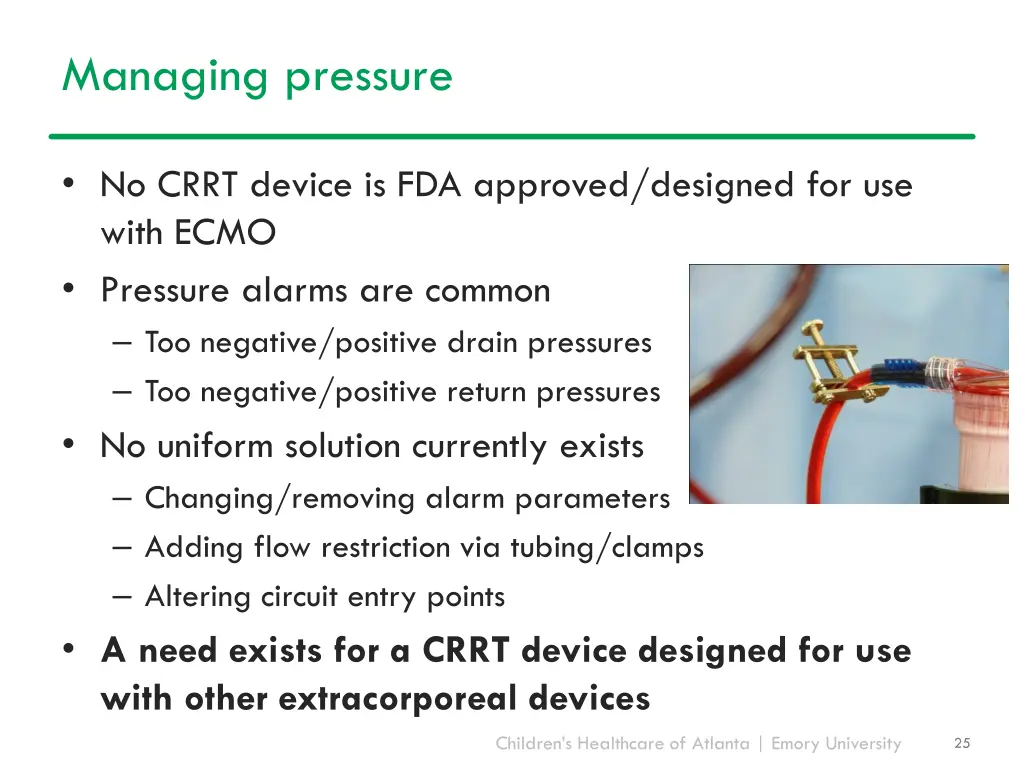 managing pressure
