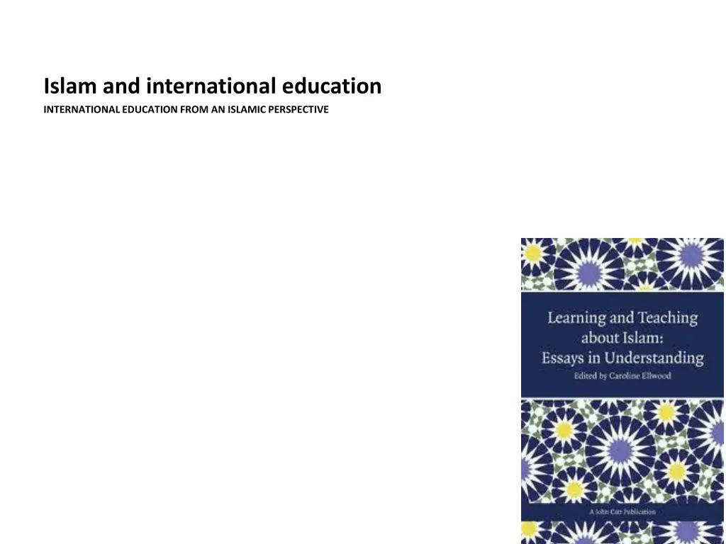 islam and international education international