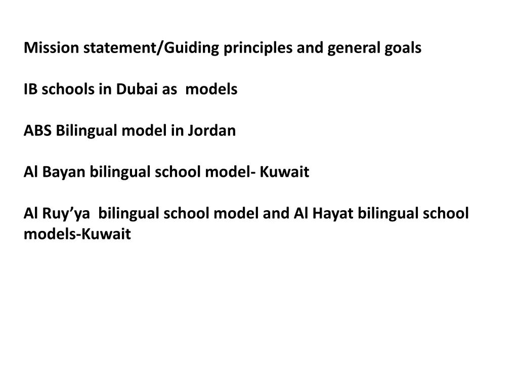 mission statement guiding principles and general
