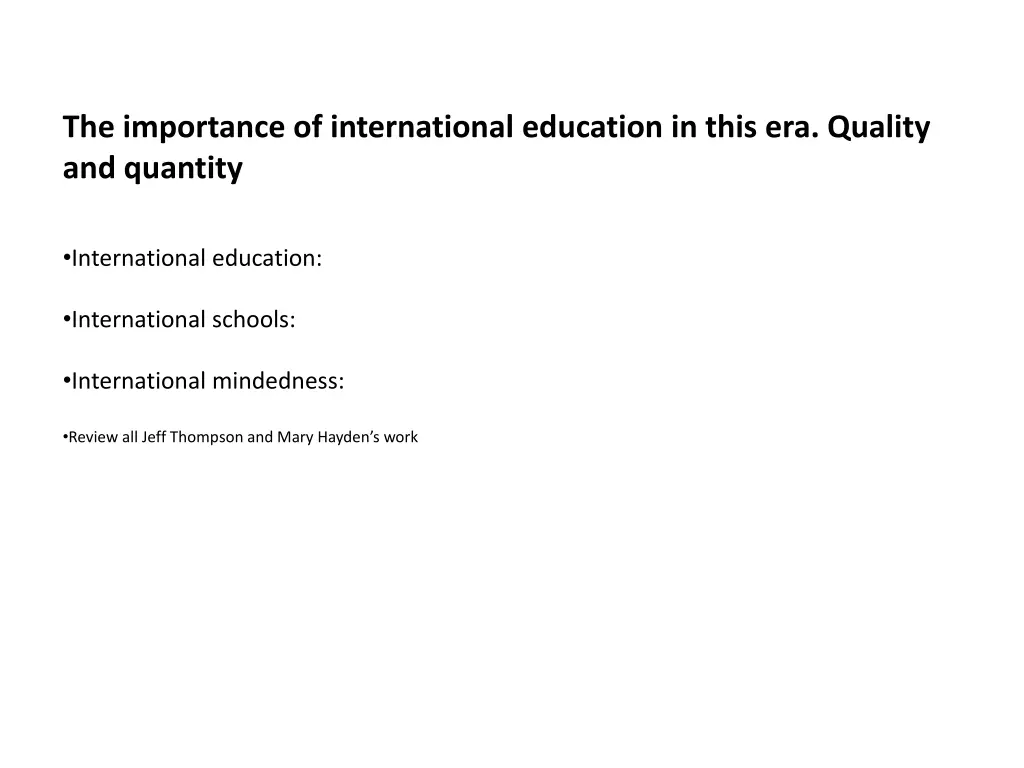 the importance of international education in this