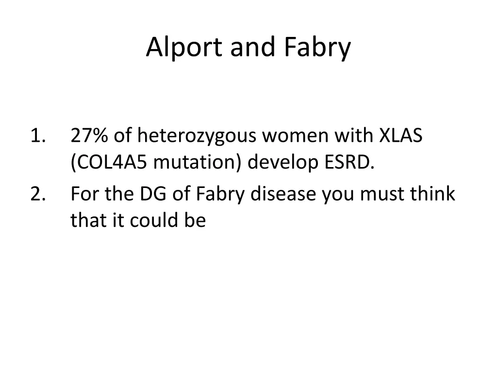 alport and fabry