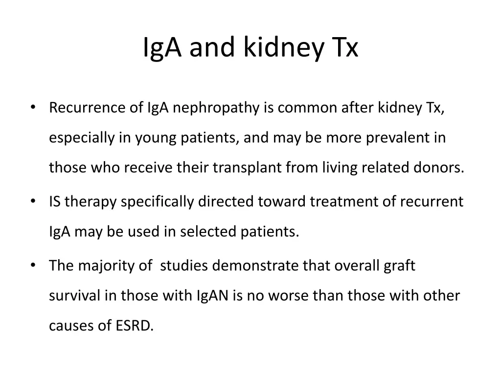 iga and kidney tx
