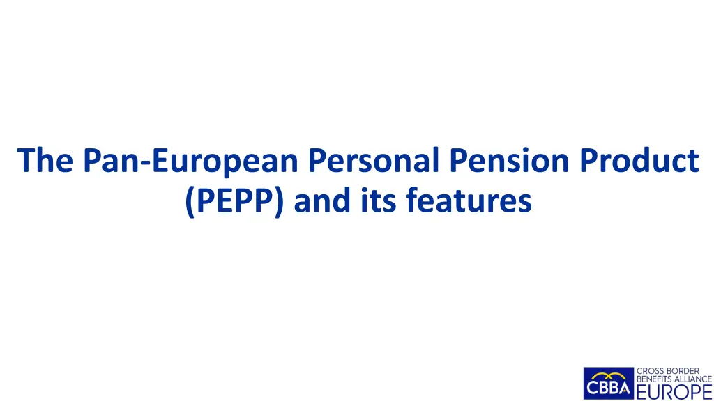 the pan european personal pension product pepp