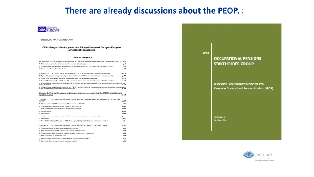 there are already discussions about the peop