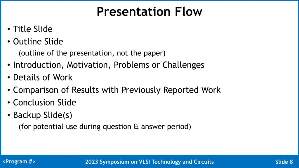 presentation flow