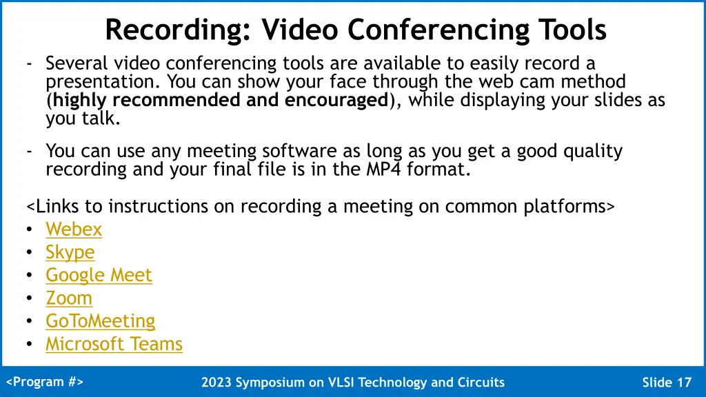 recording video conferencing tools several video