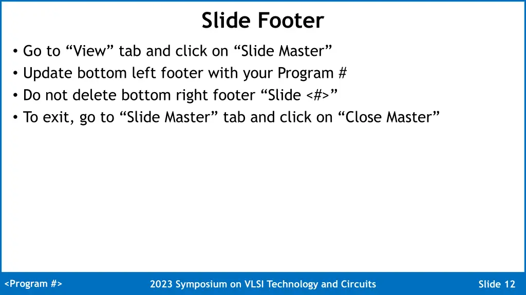 slide footer