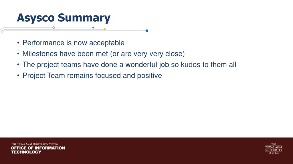 asysco summary