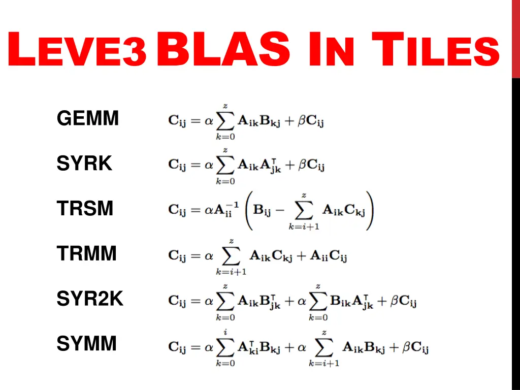 l eve3 blas i n t iles