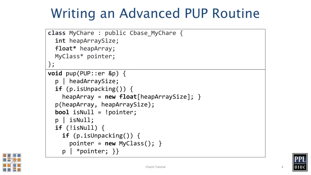 writing an advanced pup routine