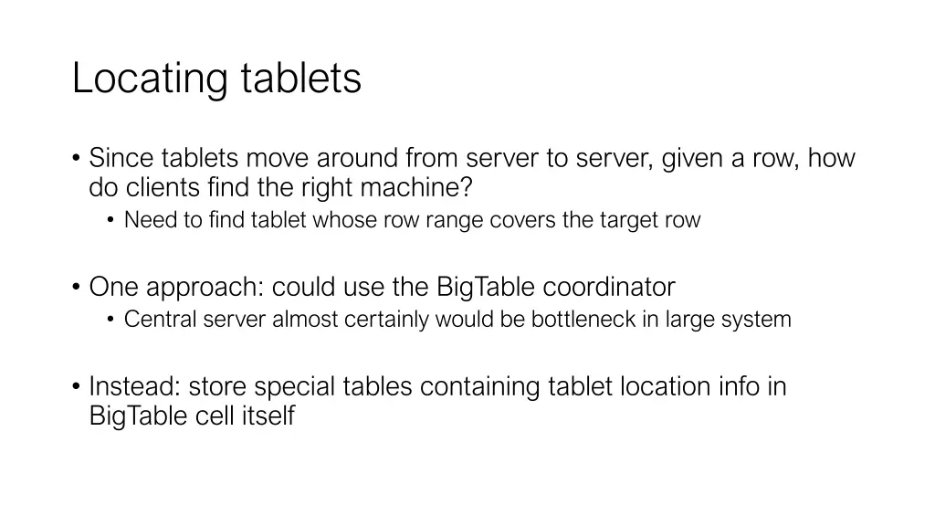 locating tablets