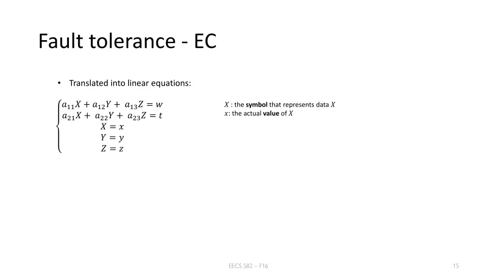 fault tolerance ec 1