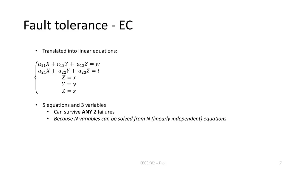 fault tolerance ec 3