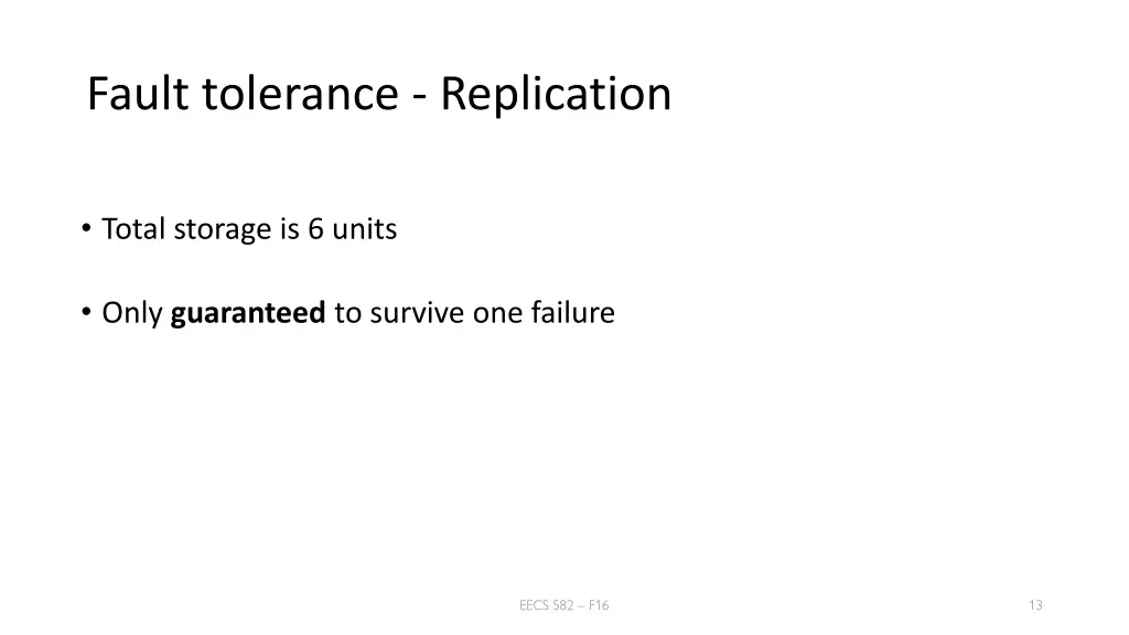 fault tolerance replication 3