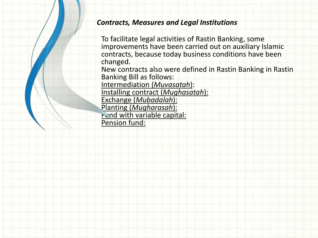 contracts measures and legal institutions