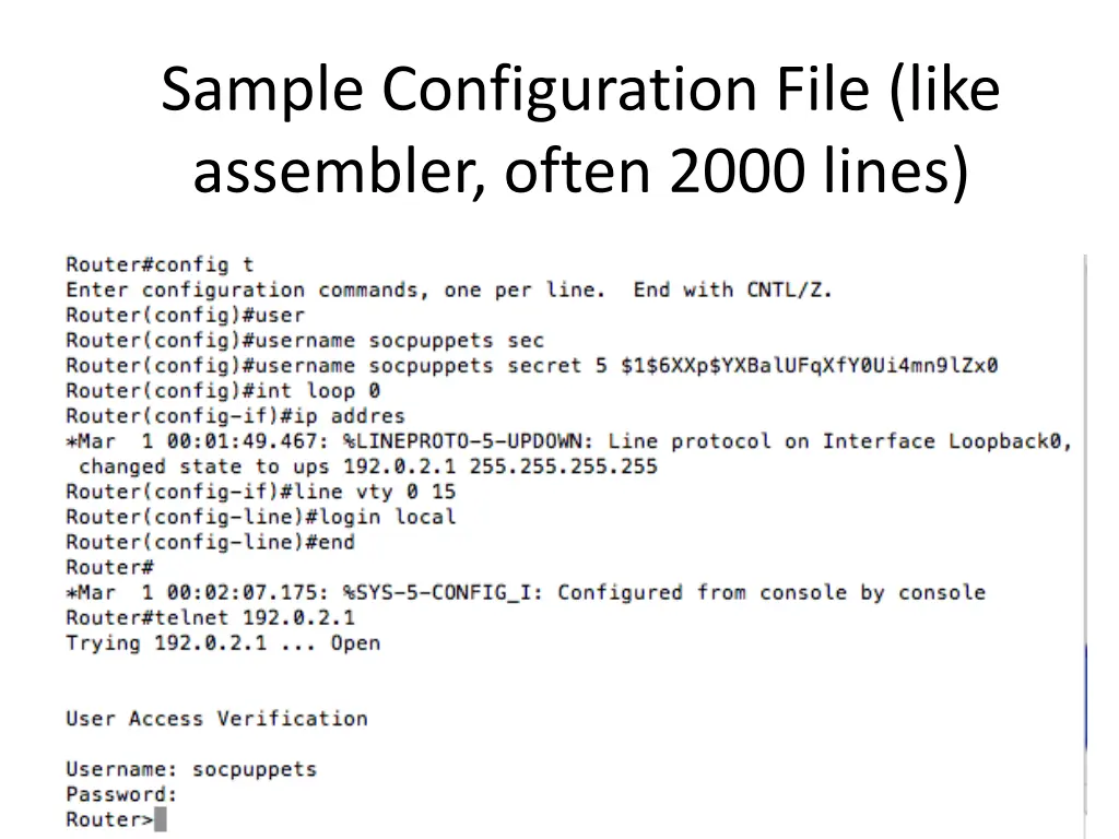sample configuration file like assembler often
