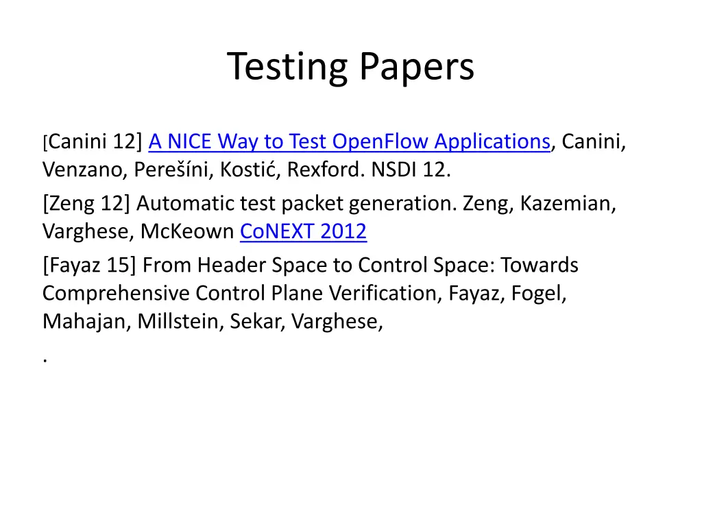 testing papers