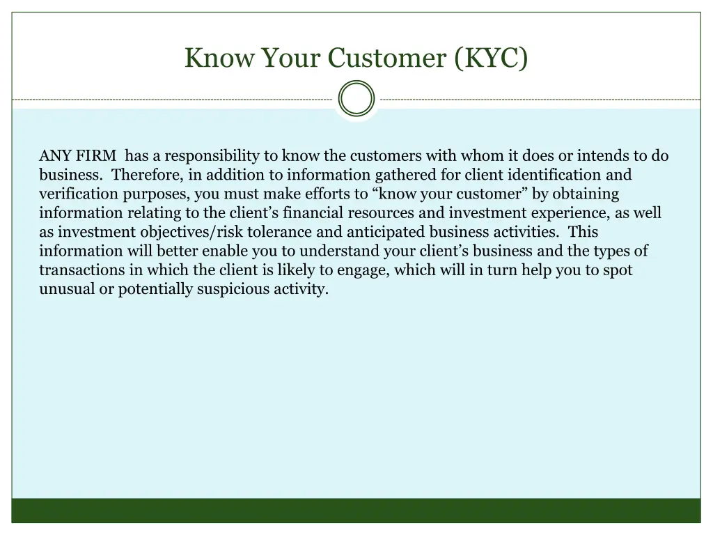 know your customer kyc