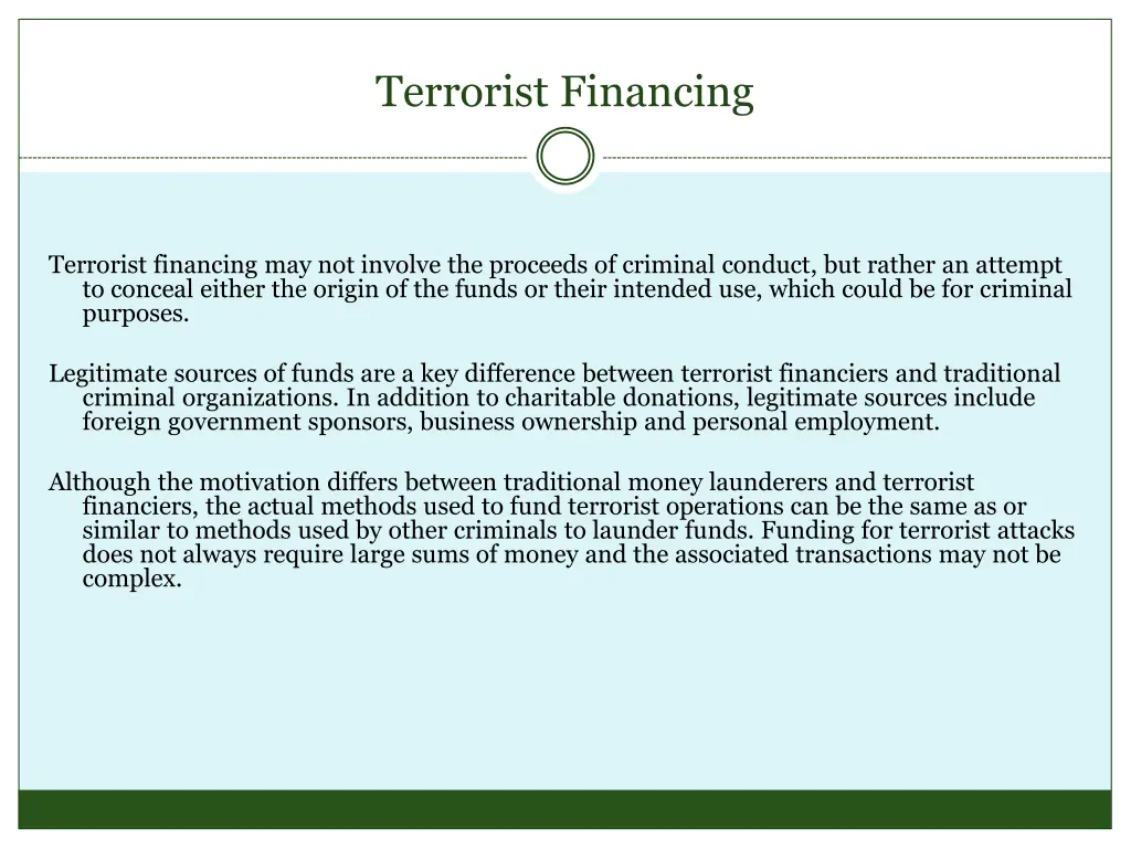 terrorist financing