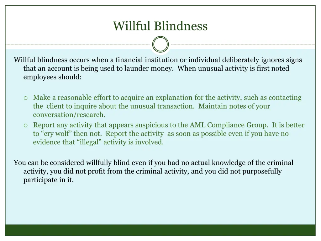 willful blindness