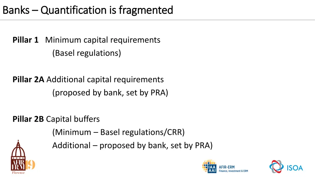 banks banks quantification is fragmented