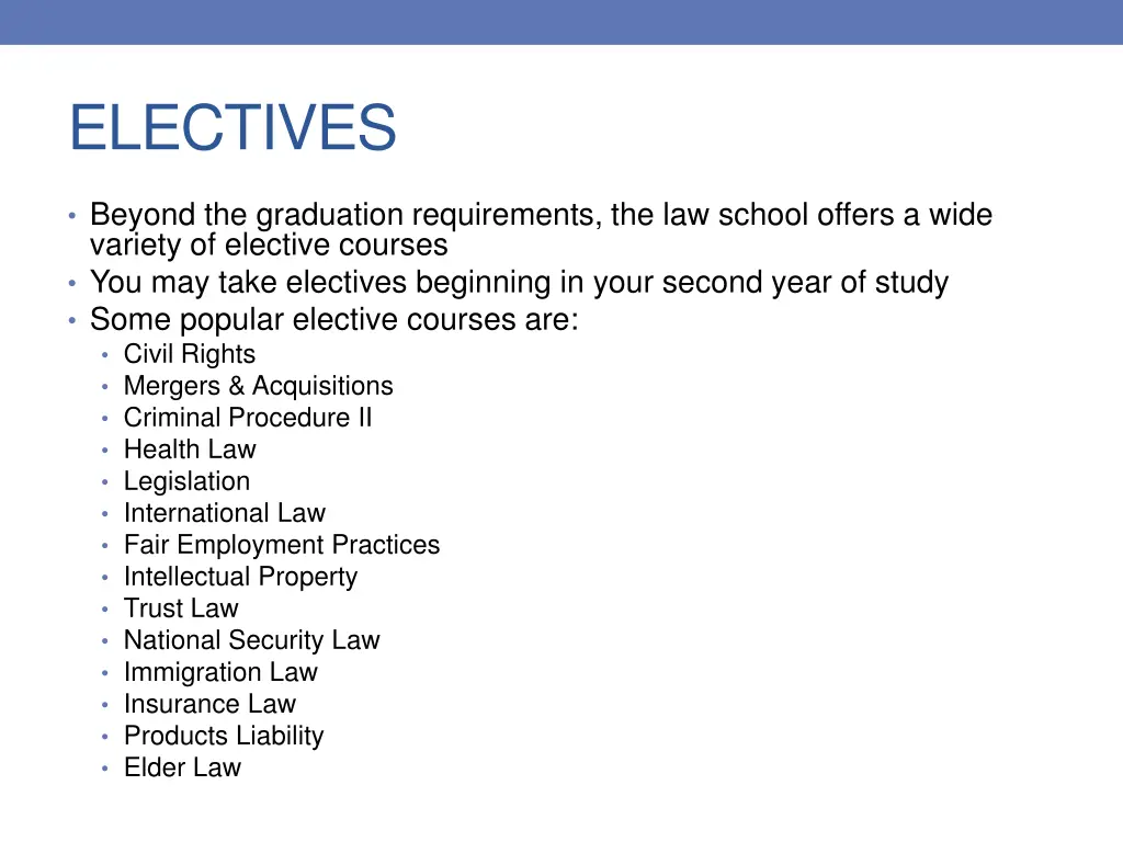 electives