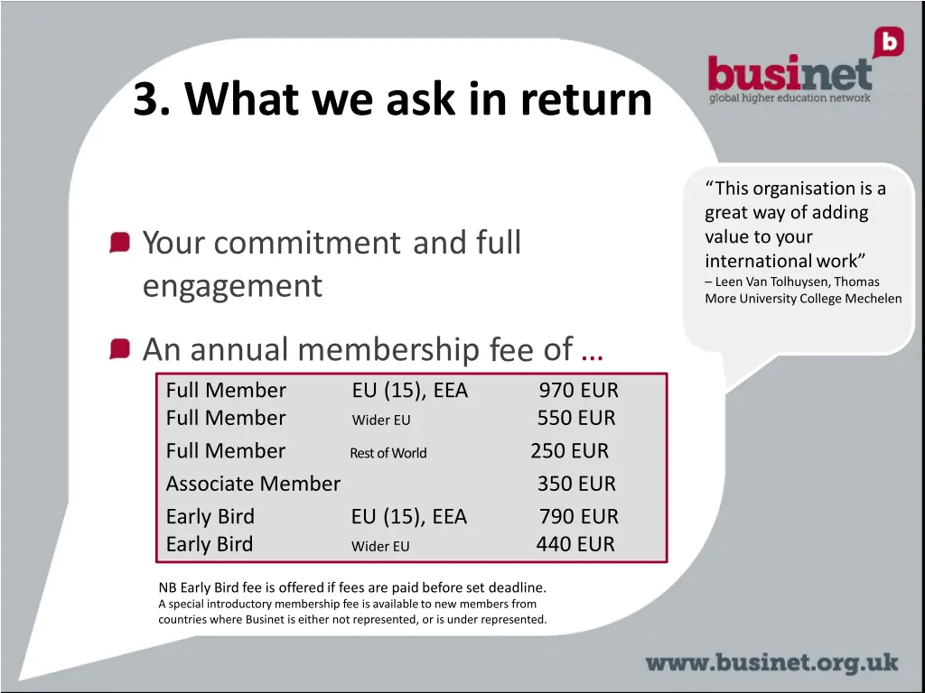3 what we ask in return