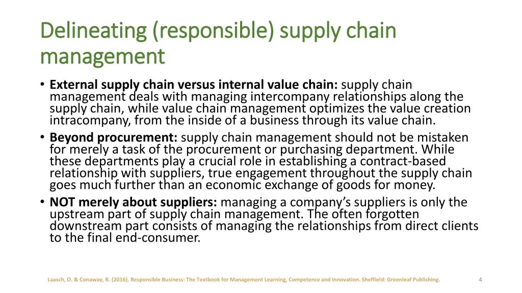 delineating responsible supply chain delineating