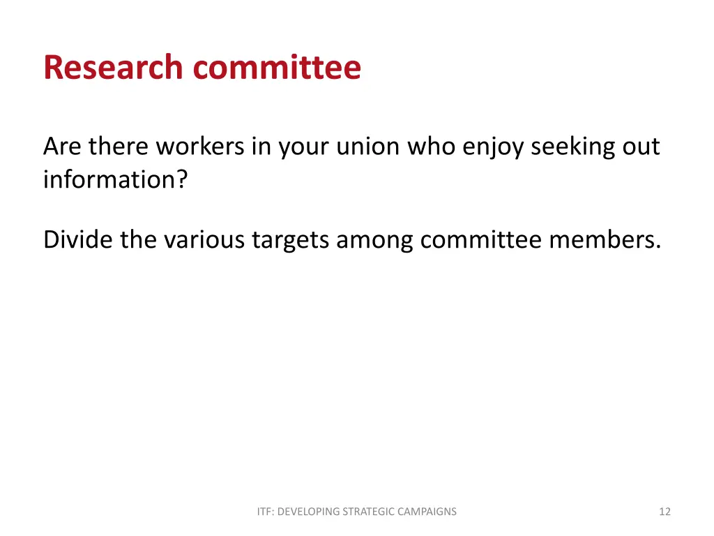 research committee