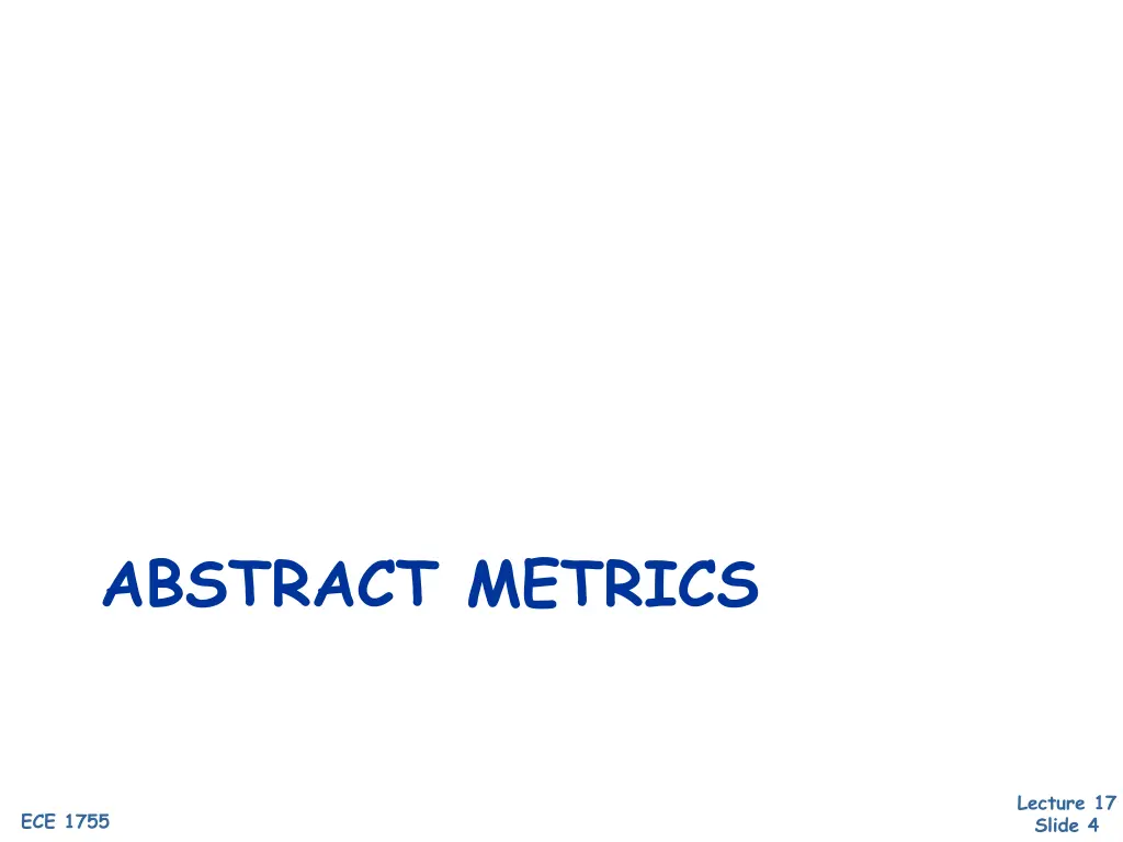 abstract metrics