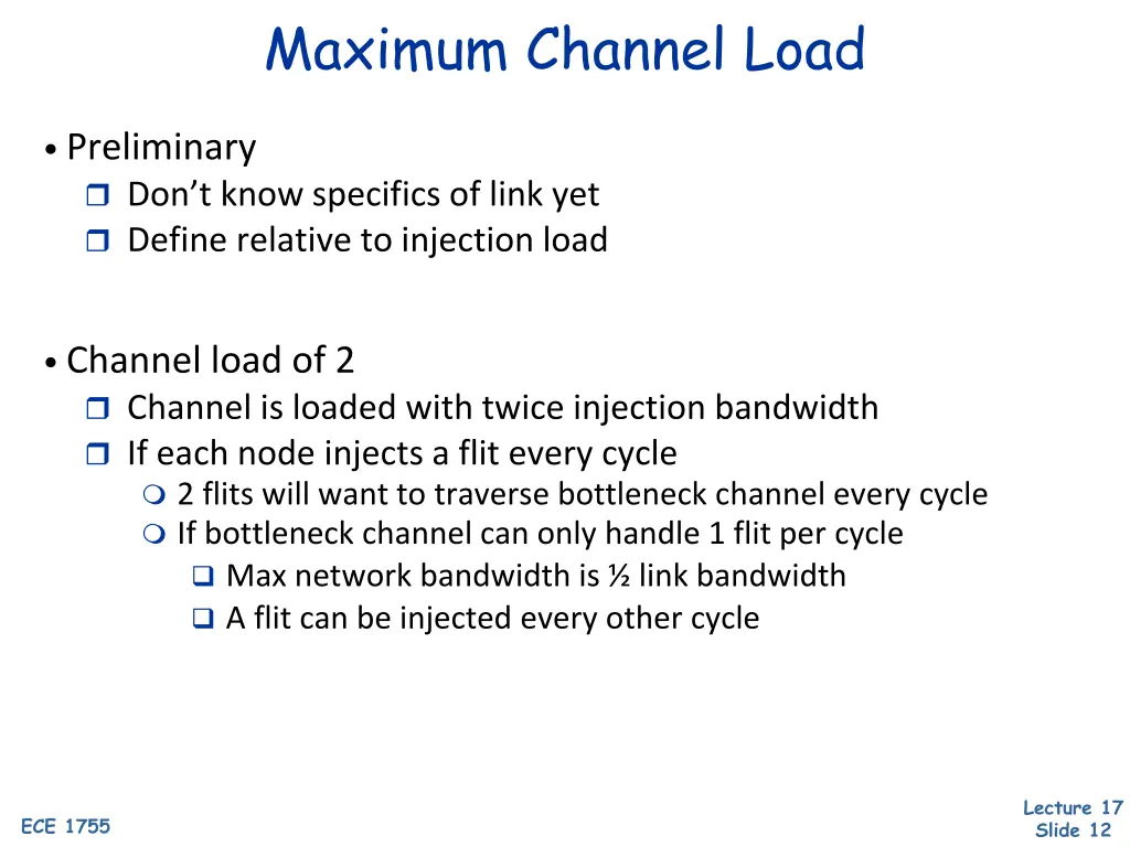 maximum channel load
