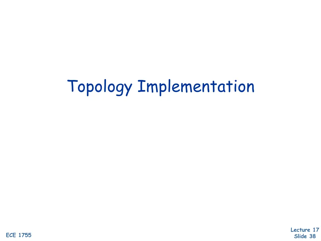 topology implementation